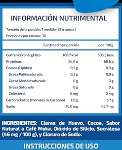 Nst Claras de Huevo Cafe Moka 30 Porciones 1 050 kg