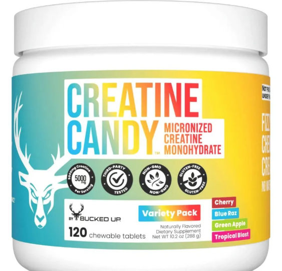 Bucked Up Creatine Candy 120 Chewable Tabletas