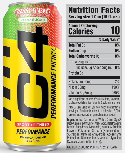 Cellucor C4 Energy Carbonatada 16Oz 12Pk Cherry Limeade