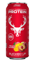 Bucked Up Lightly Carbonated Protein 16 Onzas 12Pk Peach Mango