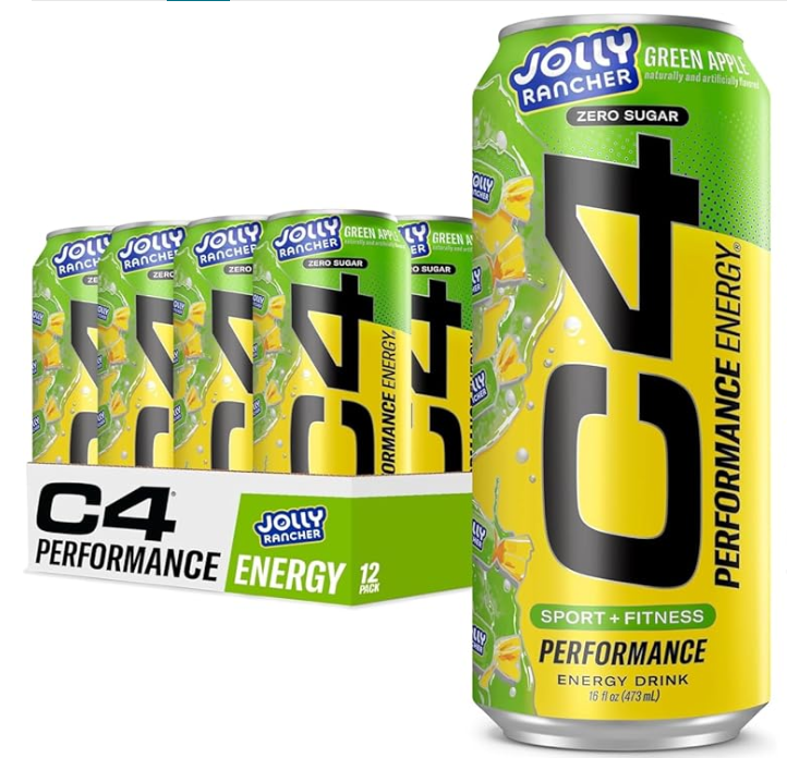 Cellucor C4 Energy Carbonatada 16Oz 12Pk Green Apple Jolly Rancher