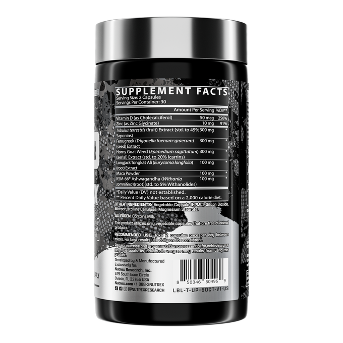 Nutrex Research T Up Black Testosterone 120 Cápsulas