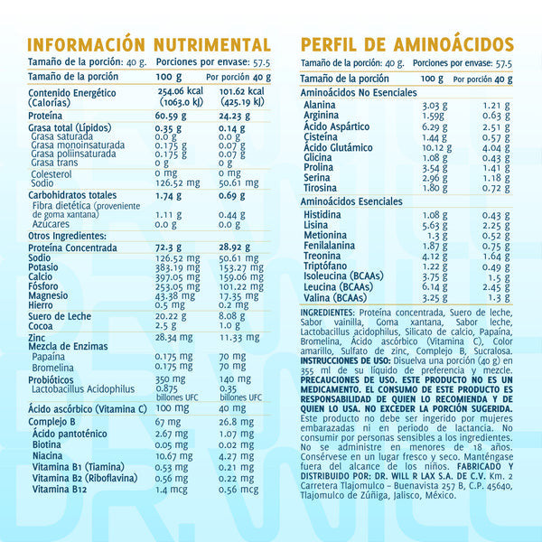 Dr Will Proteina Isolatada 2 3 kg Chocolate