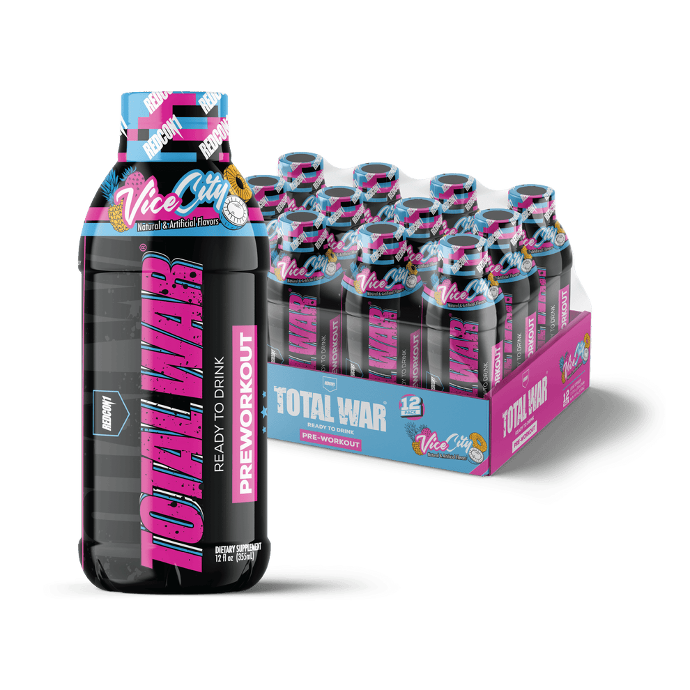 Redcon1 Total War Lista para Beber 12 Onzas 12 Paquete Vice City
