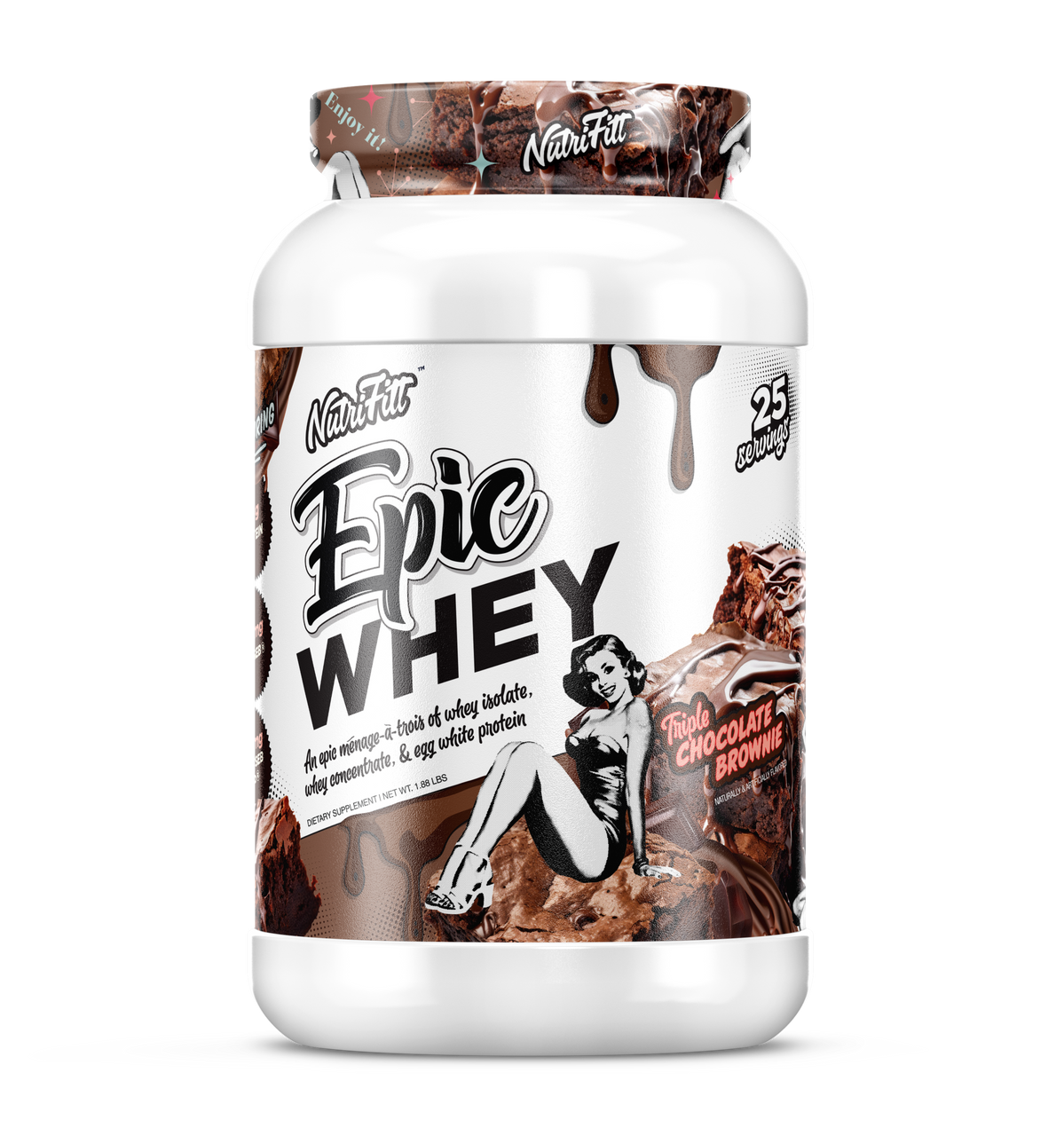 Nutrifitt Whey Protein 2 Libras Triple Chocolate Brownie