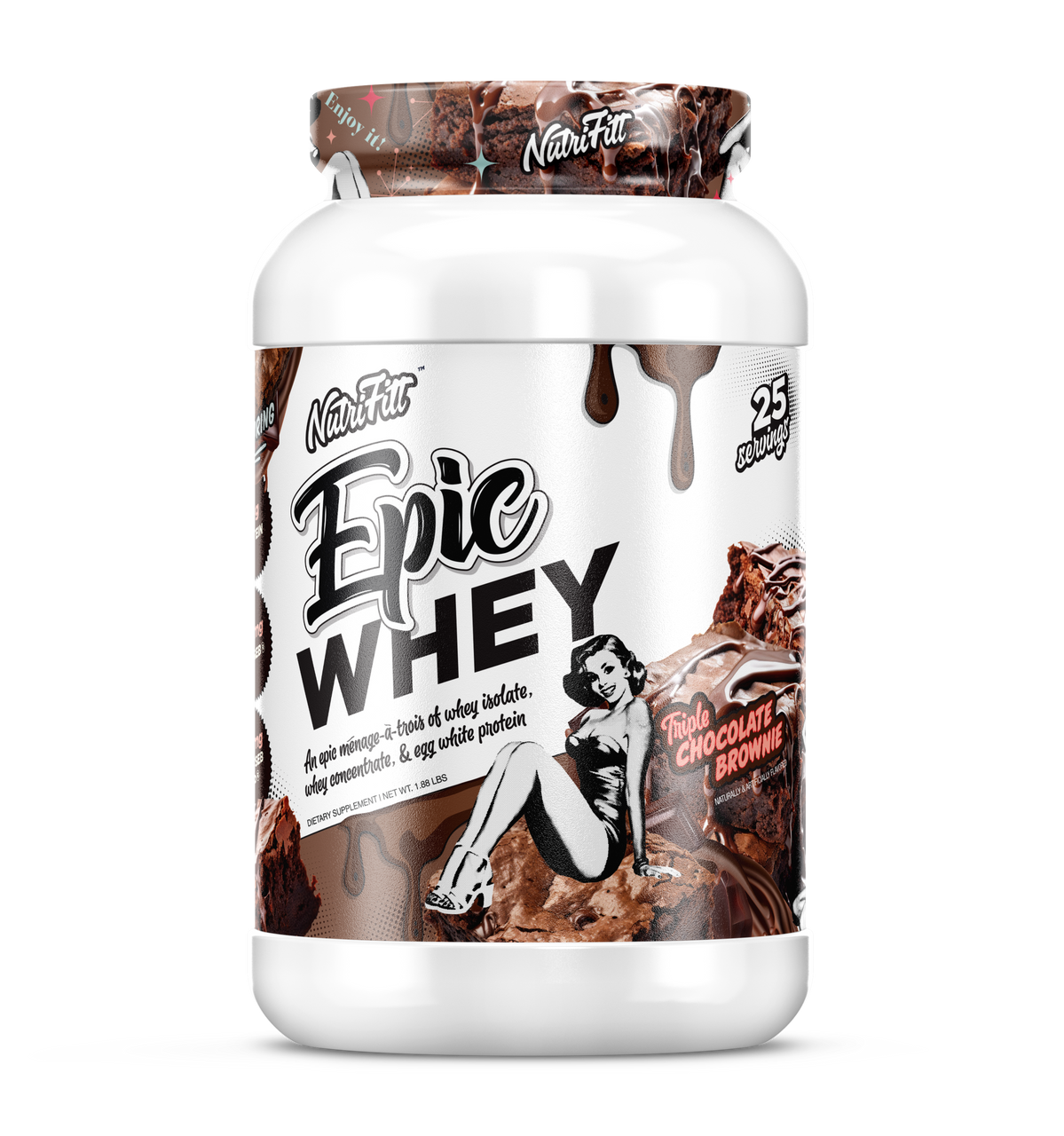 Nutrifitt Whey Protein 2 Libras Triple Chocolate Brownie