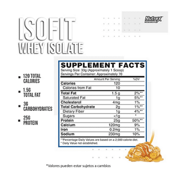 Nutrex Research Isofit 5 Libras Banana Foster 342