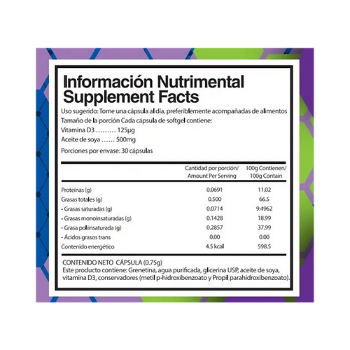 Alpha Vitamina D3 125Mg 5 000 Iu 30 Cápsulas