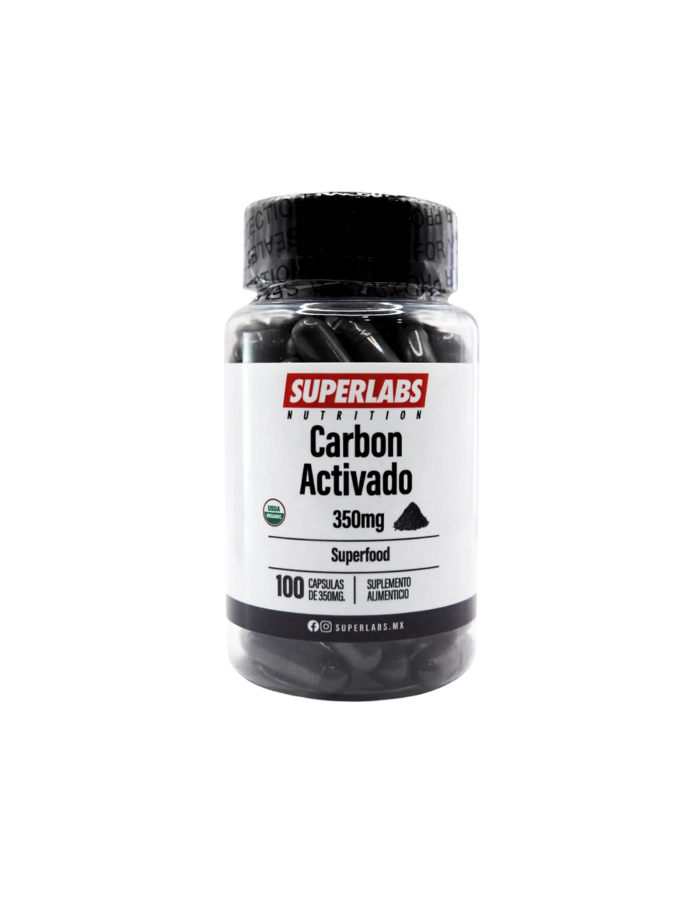Superlabs Carbon Activado 100 Cápsulas