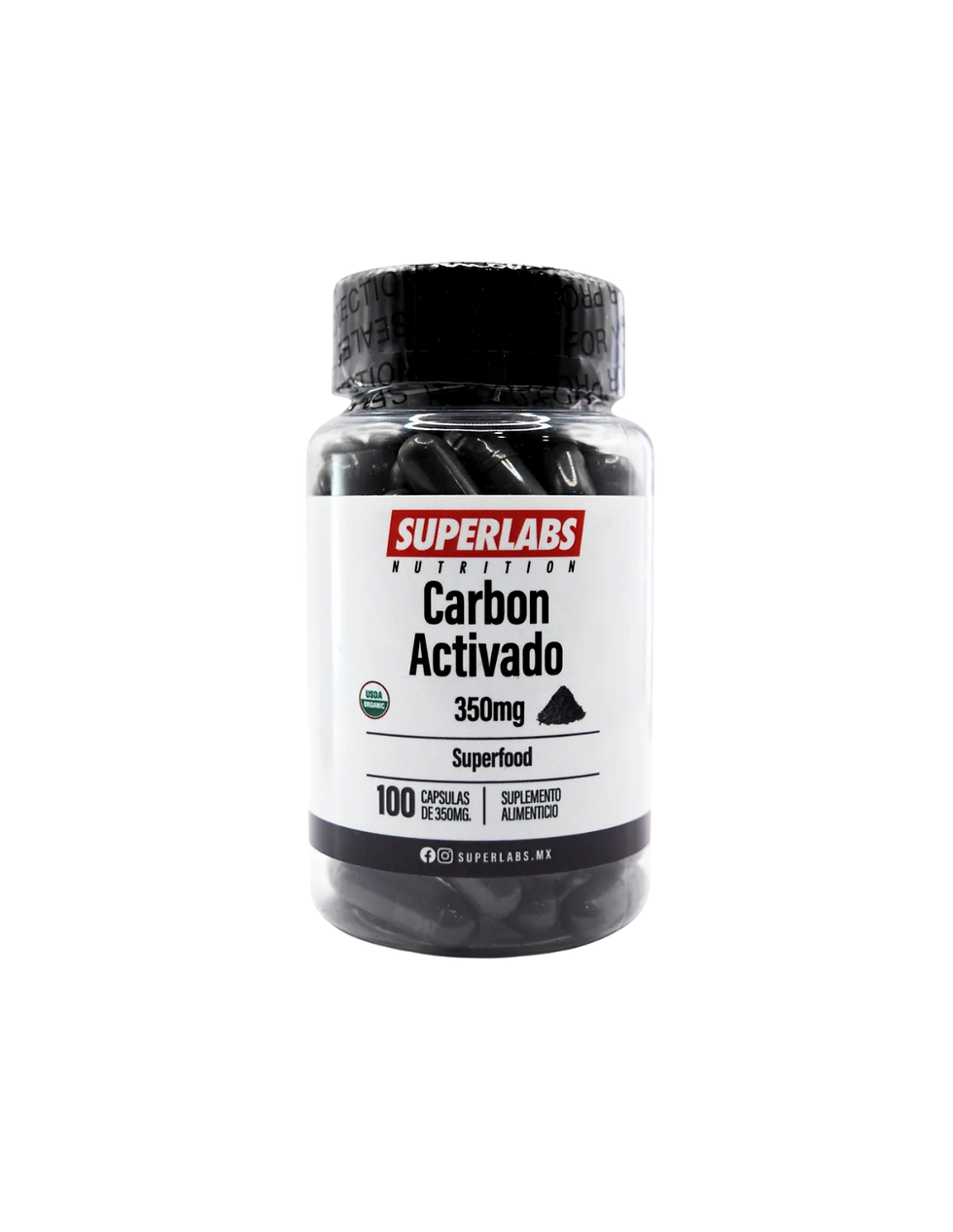 Superlabs Carbon Activado 100 Cápsulas