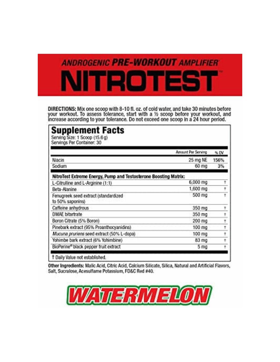 Mmd Nitrotest 30 Porciones Watermelon