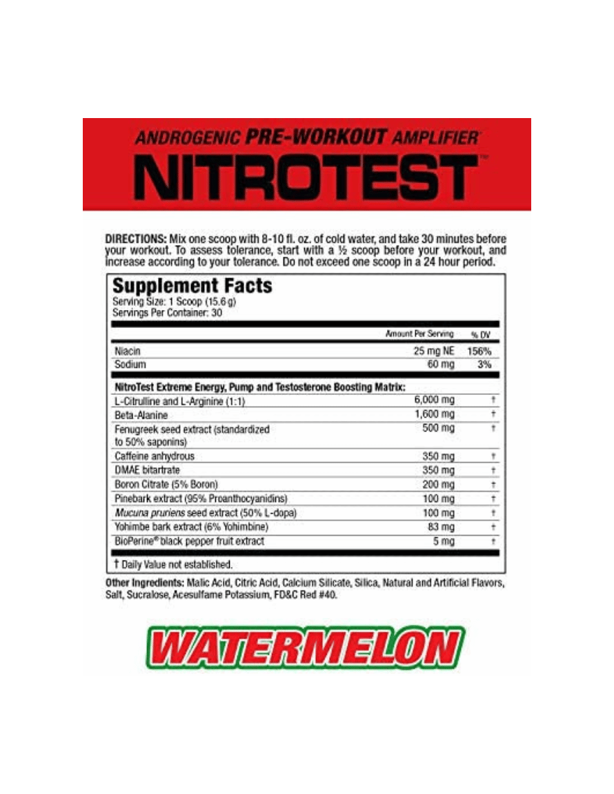Mmd Nitrotest 30 Porciones Watermelon