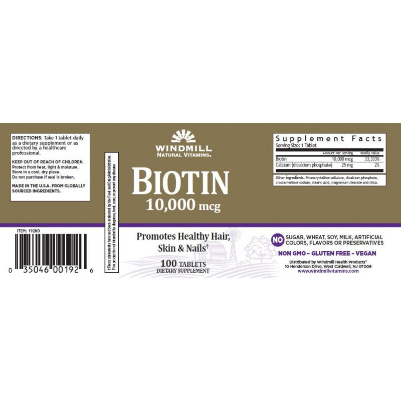 Whp Biotin 10000 Mcg 100 Unidades