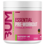 Raw Cbum Essential Tingle sin Pre - Entreno 30 Porciones Raspberry Lime