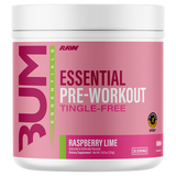 Raw Cbum Essential Tingle sin Pre - Entreno 30 Porciones Raspberry Lime