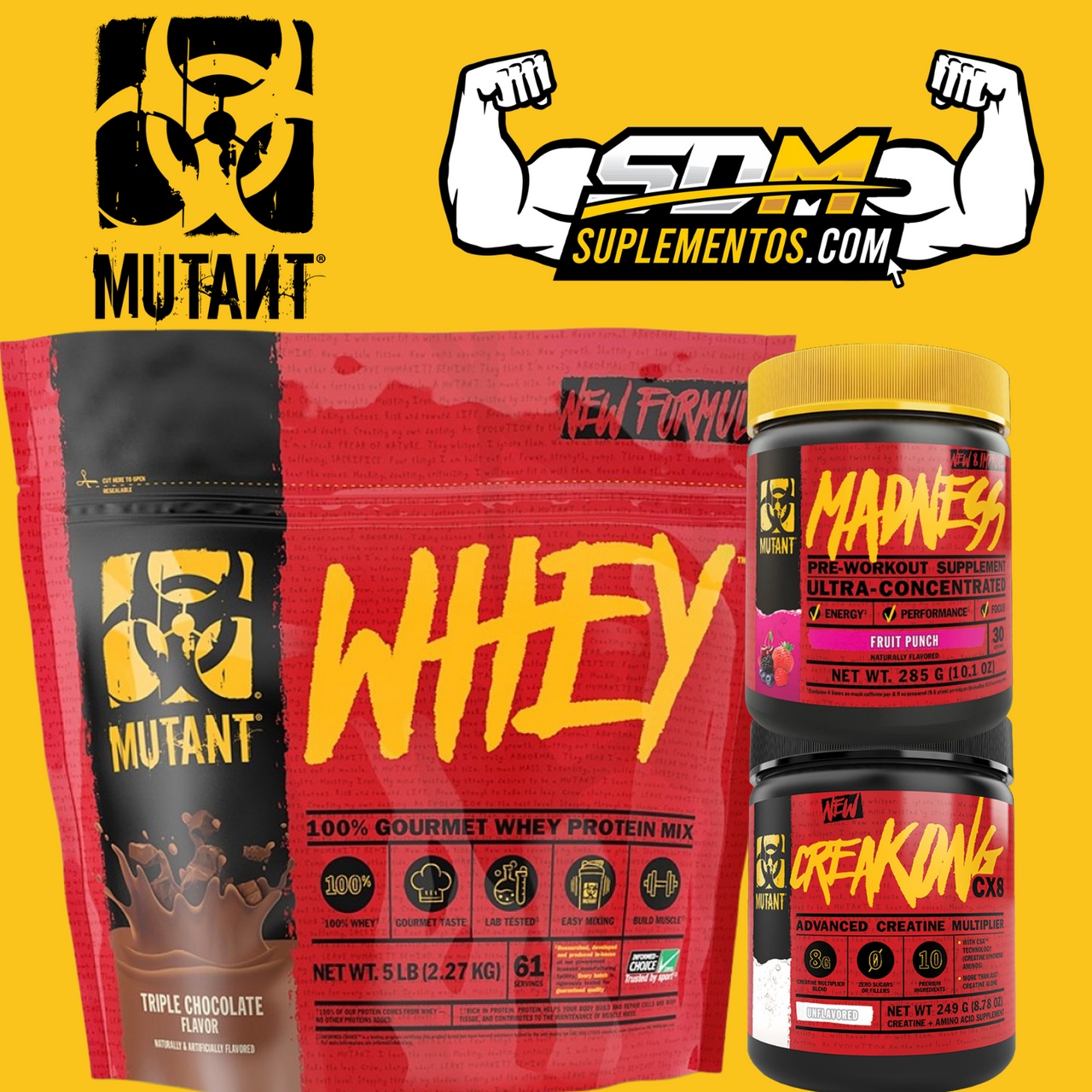 Mutant Pre - Entreno Fruit Punch 60 Porciones
