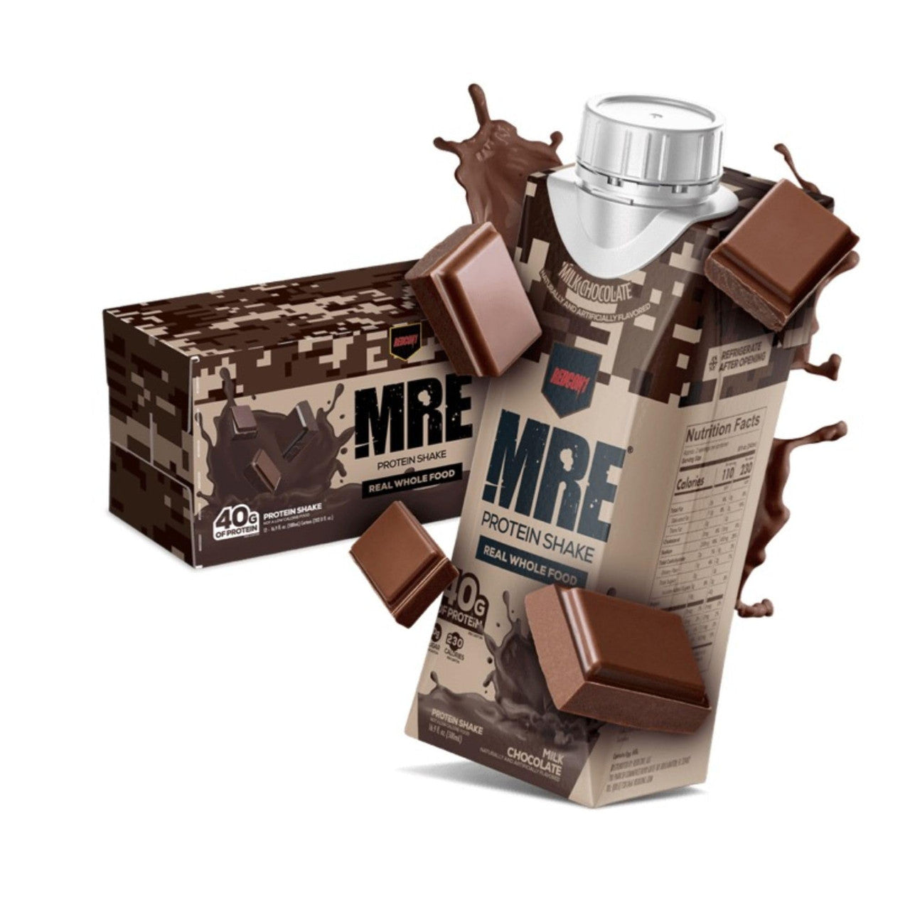 Redcon1 Mre Protein Shake 16 Onzas 12 Paquete Milk Chocolate