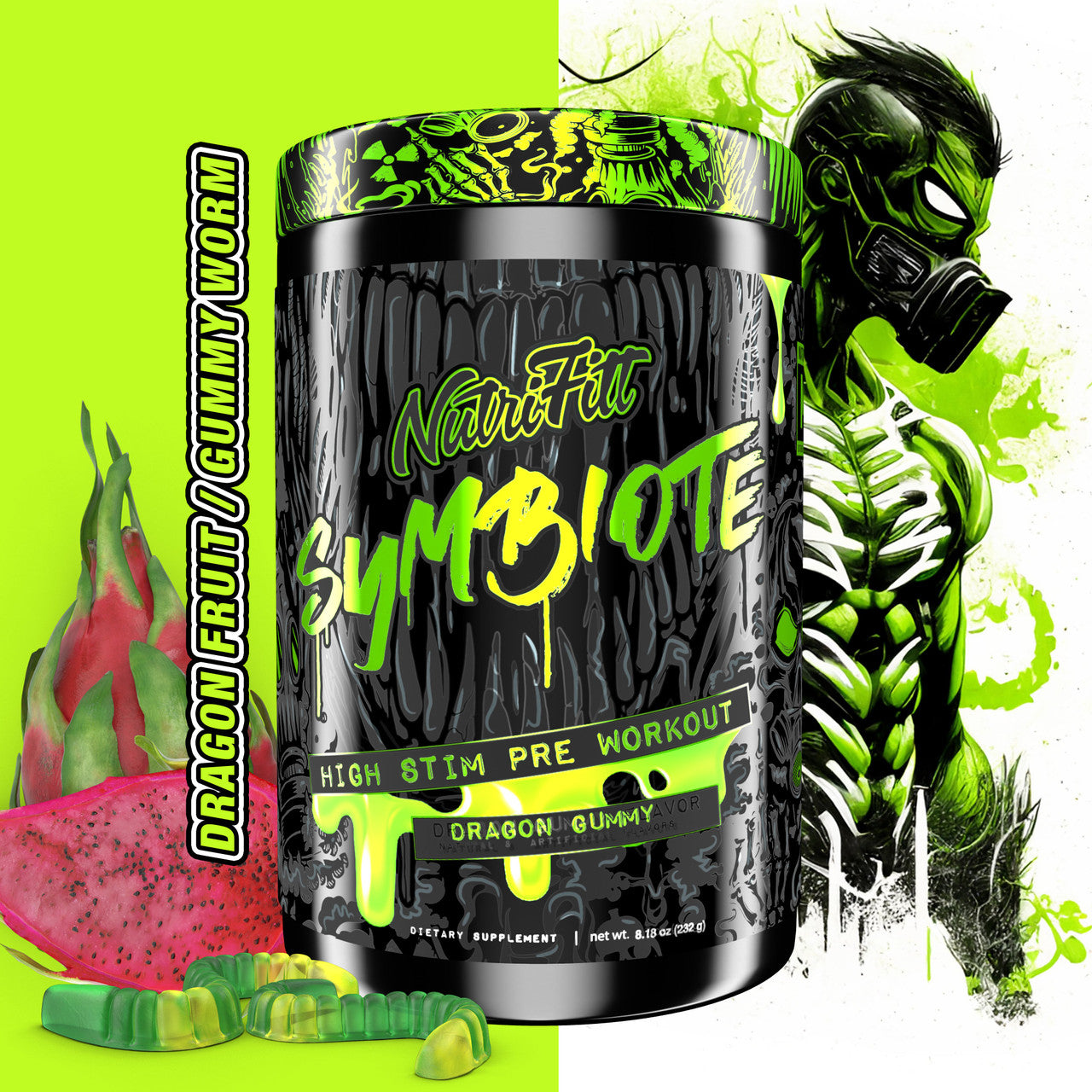 Nutrifitt Symbiote High Estimulante Pre - Entreno 20 Porciones Dragon Pharma Gummy