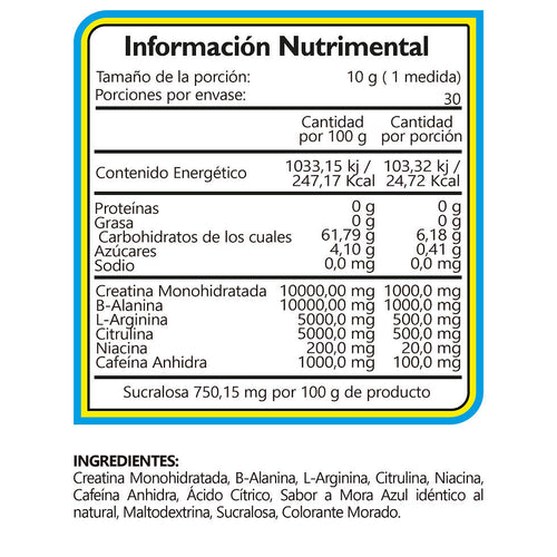 Bhp Amino Energy 30 Porciones Mora Azul