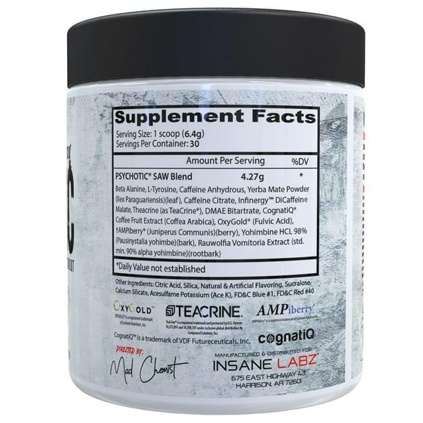 Insane Labz Saw Series Psychotic 60 Porciones Grape