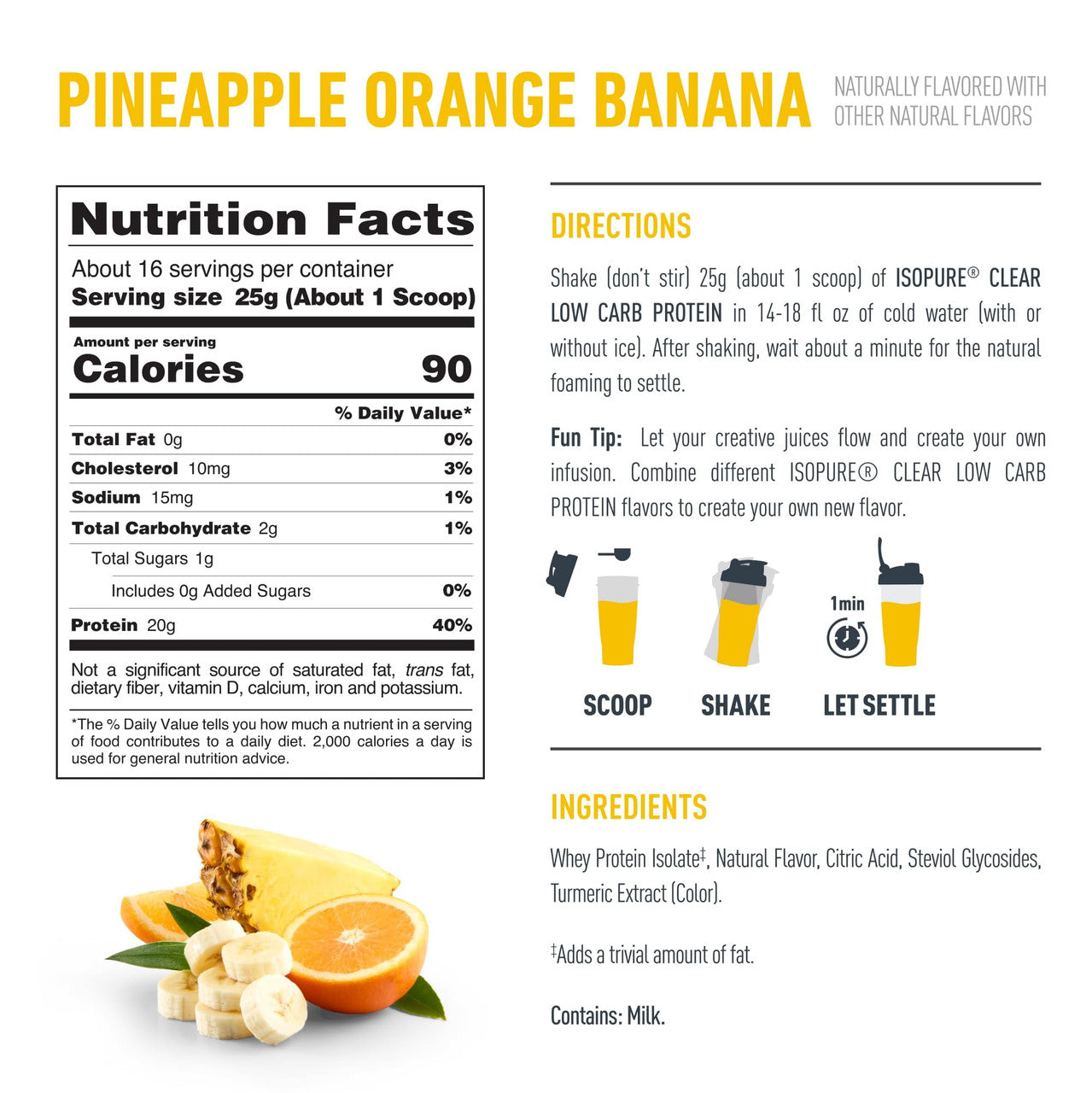 Nb Isopure Infusions 1 98 Libras Pineapple Orange Banana