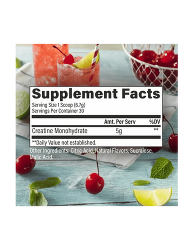 Raw Creatine Monohydrate 30 Porciones Cherry Limeade