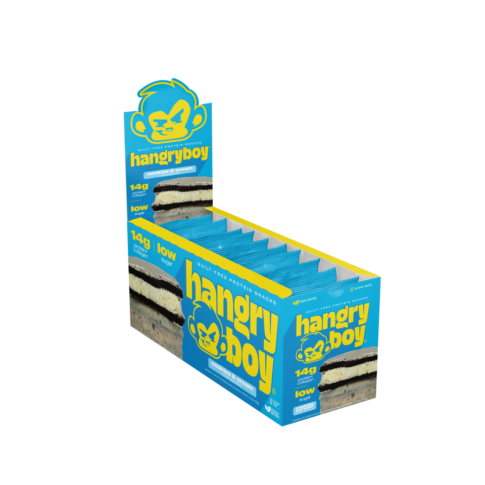 Hangry Boy 65 Grs 12 Paquete Cookies Cream