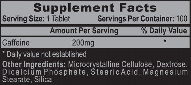 High Tech Pharma Caffeine Power 200 mg 100 Cápsulas