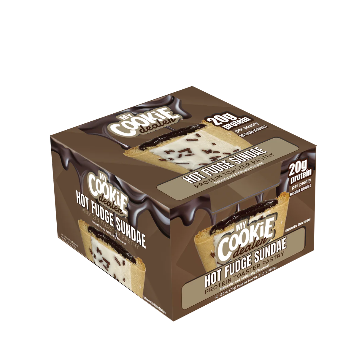 Raw My Cookie Toaster Pastry Frosted 12 Paquete Hot Fudge Sundae
