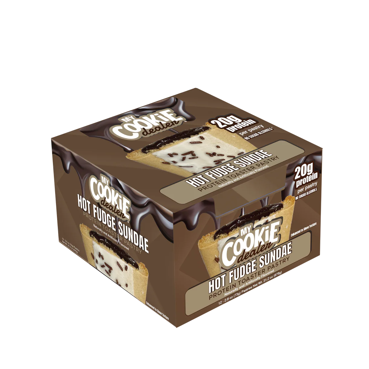 Raw My Cookie Toaster Pastry Frosted 12 Paquete Hot Fudge Sundae