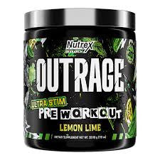 Nutrex Research Outrage Ultra Estimulante Pre - Entreno 30 Porciones Lemon Lime