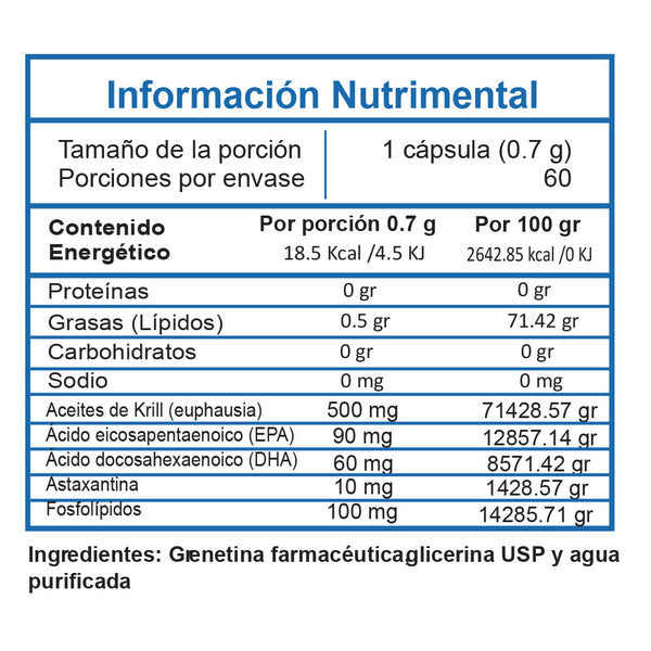 Ess Krill Omega 3 500 mg 60 Cápsulas