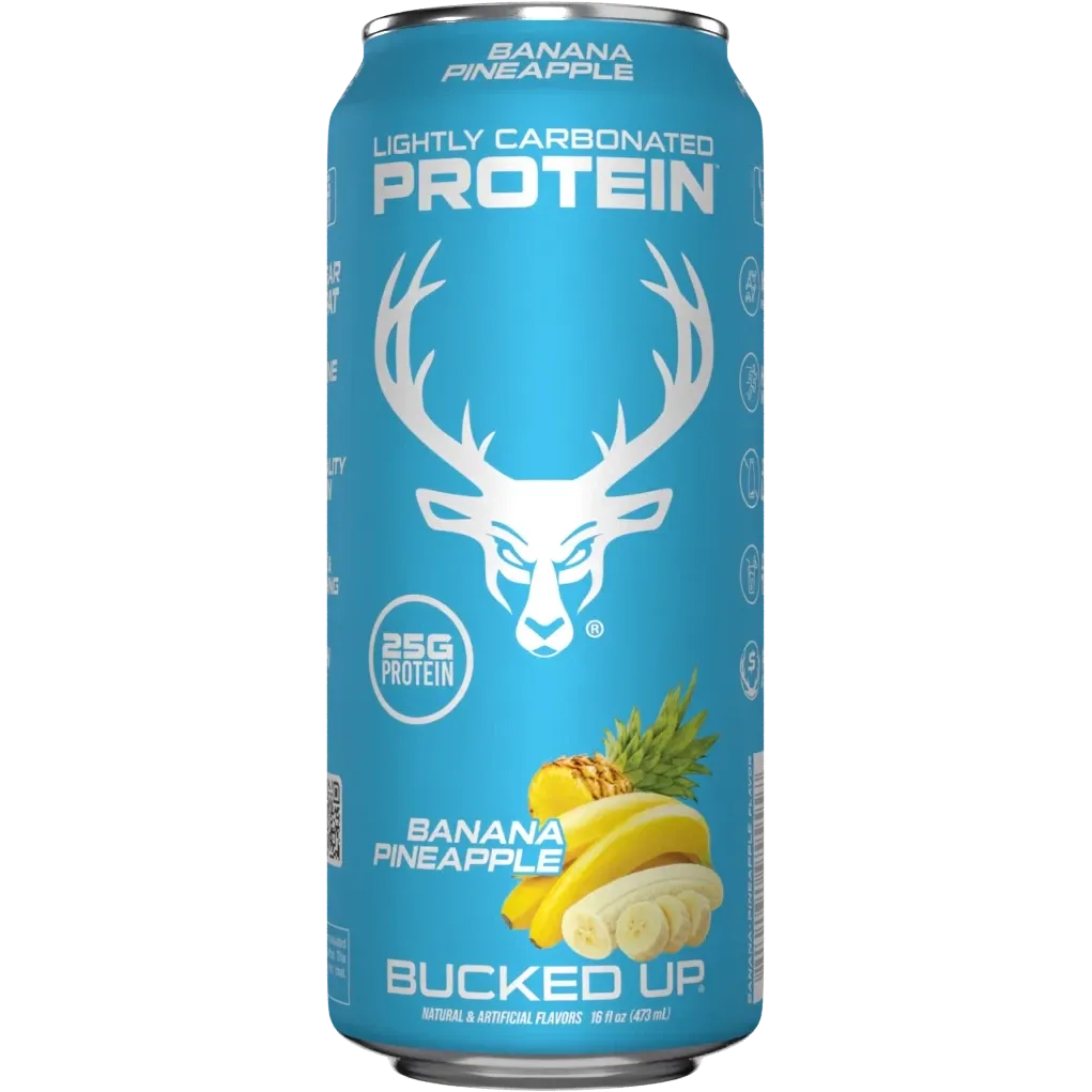 Bucked Up Lightly Carbonated Protein 16 Onzas 12Pk Banana Pineapple