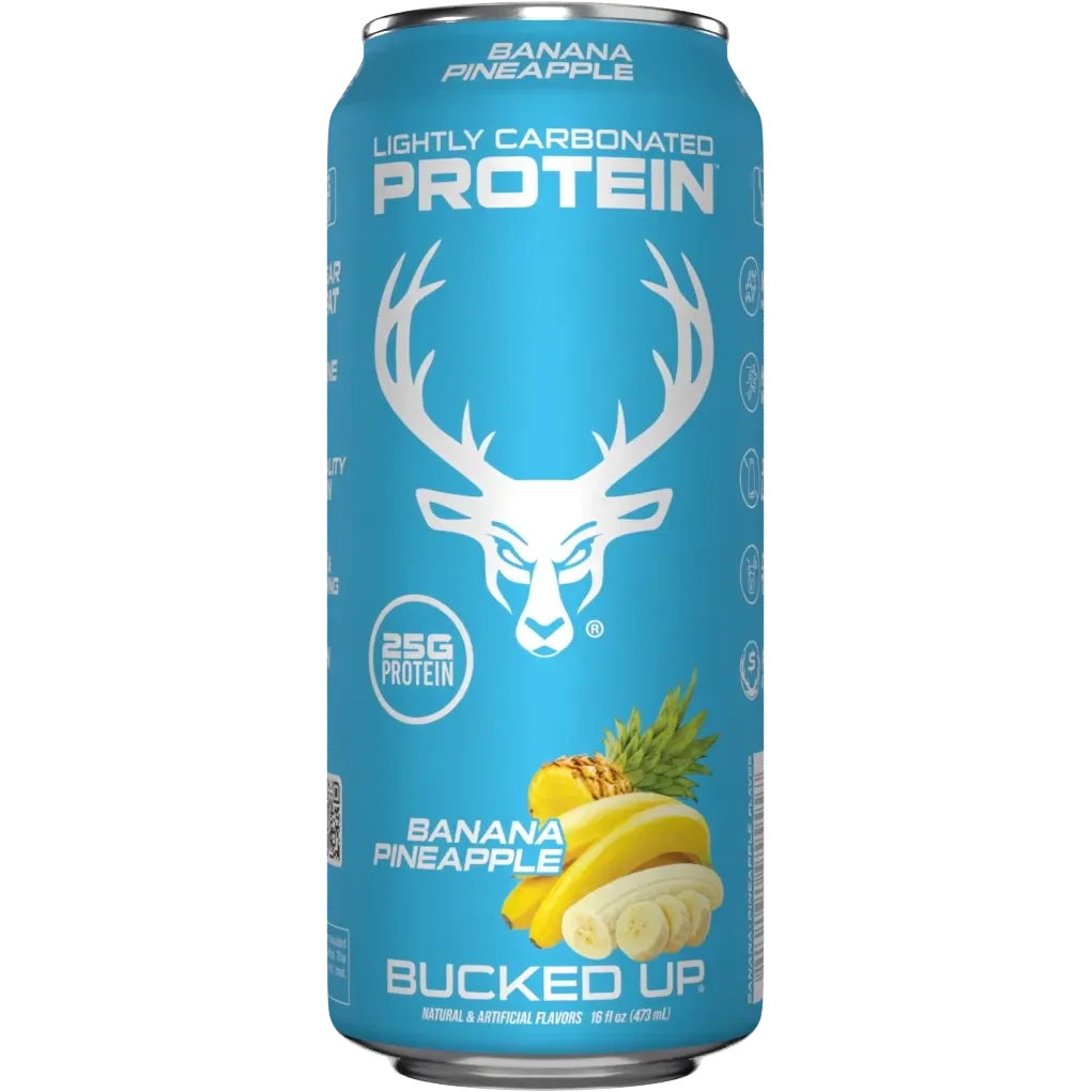 Bucked Up Lightly Carbonated Protein 16 Onzas 12Pk Banana Pineapple