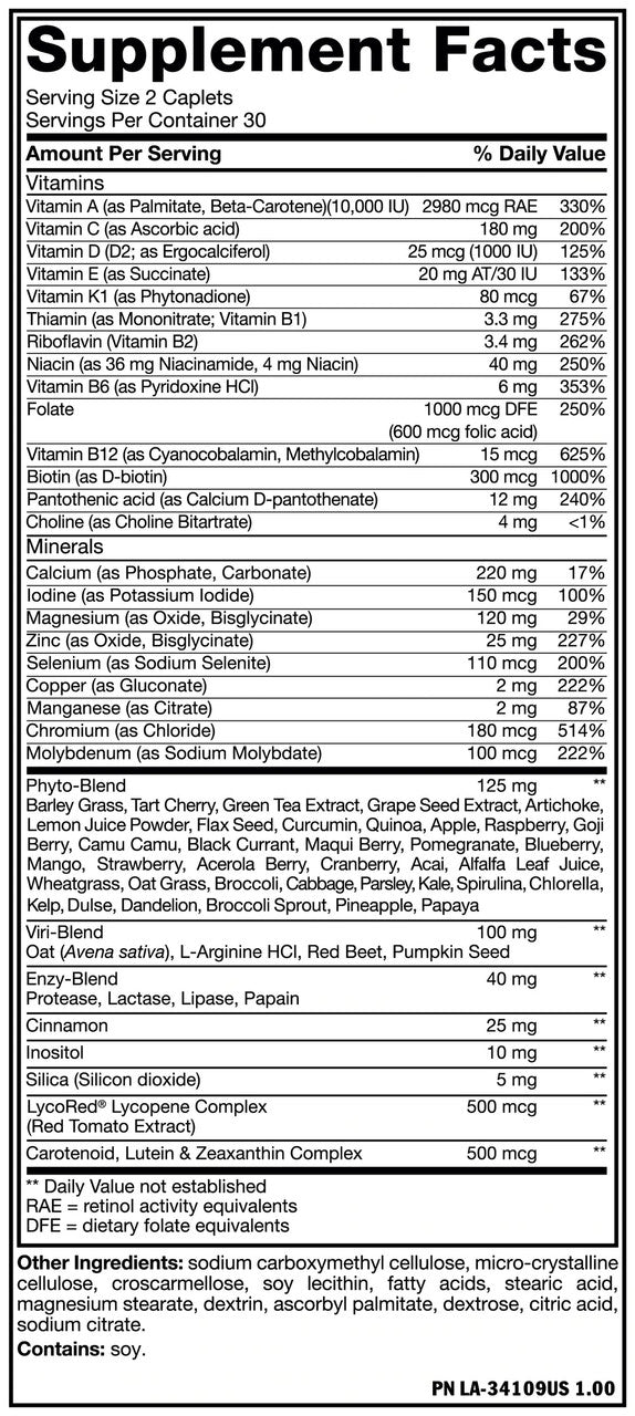 Mutant Multi Vitamin 60 Tabletas