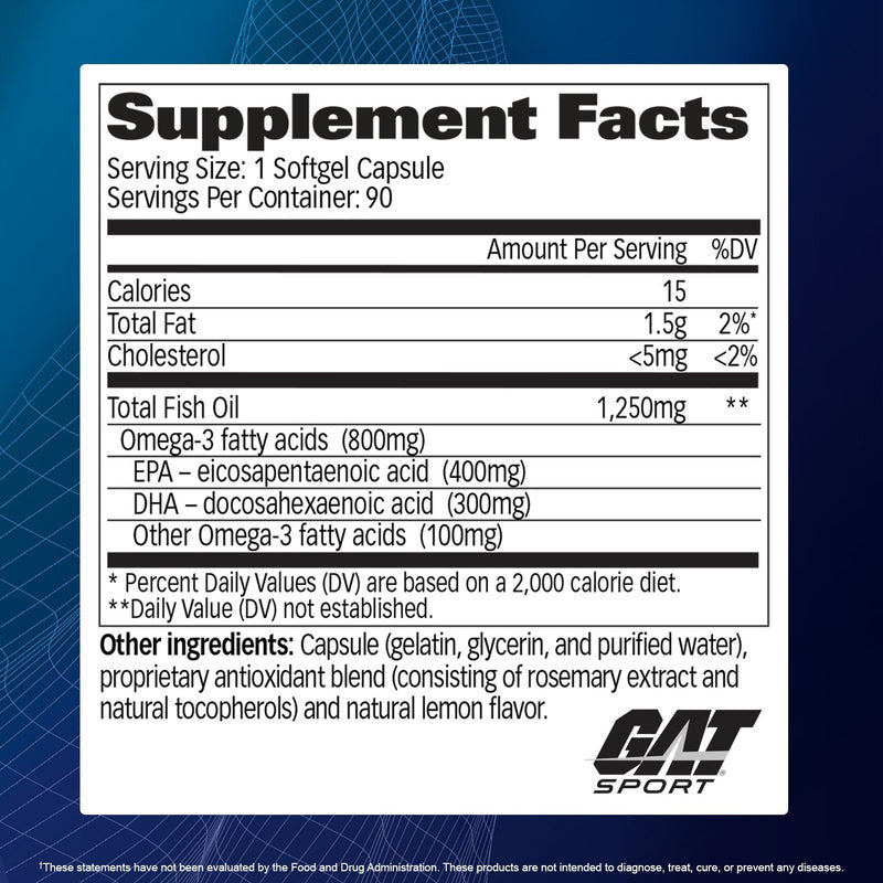 Gat Sport Omega 3 800 mg 90 Unidades