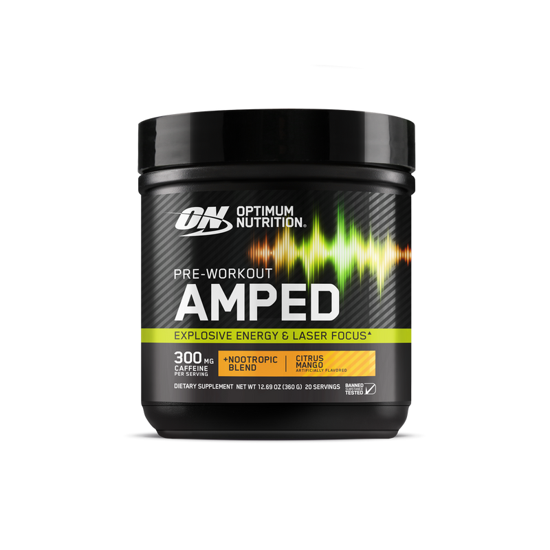 Optimum Nutrition Pre - Entreno Amped 20 Porciones Citrus Mango