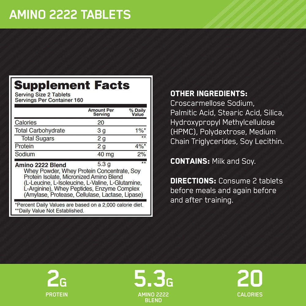 Optimum Nutrition Superior Amino 2222 320 Tabletas