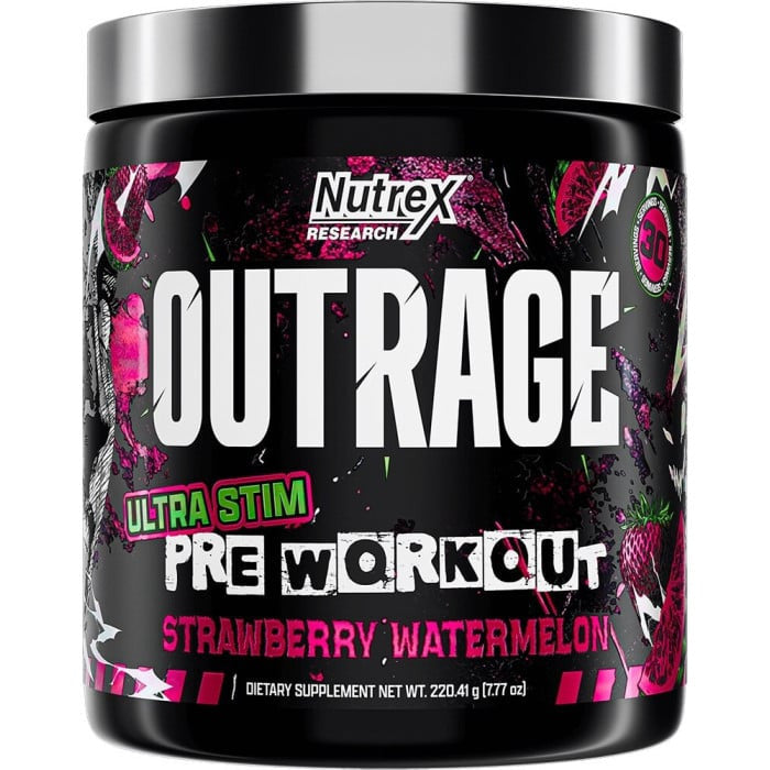 Nutrex Research Outrage Ultra Estimulante Pre - Entreno 30 Porciones Strawberry Watermelon