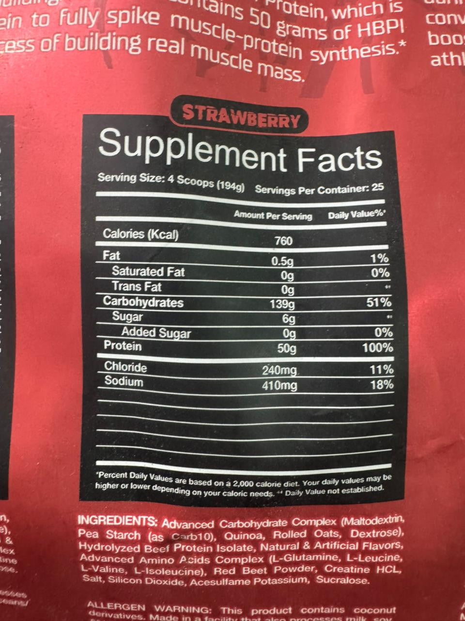 Red Rex Beef Mass Plus 10 7 Libras Chocolate