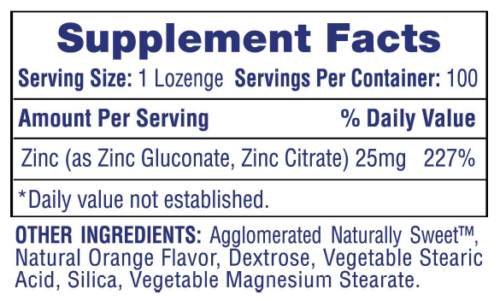 High Tech Pharma Zinc Lozenges 100 Unidades
