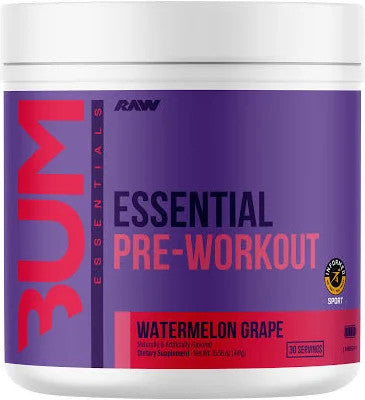 Raw Cbum Essential Pre-Entreno 30 Porciones Watermelon Grape
