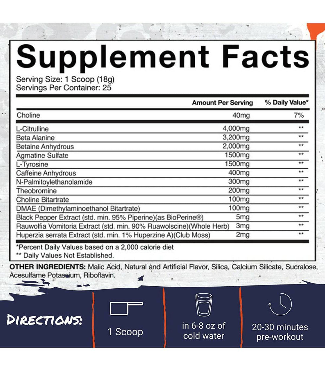 Gaspari Nutrition Super Pump Agression 25 Porciones Blood Orange