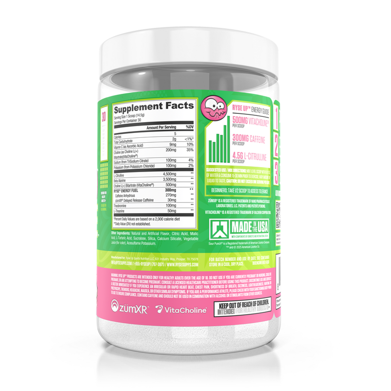 Ryse Loaded Pre - Entreno 30 Porciones Sour Punch Watermelon