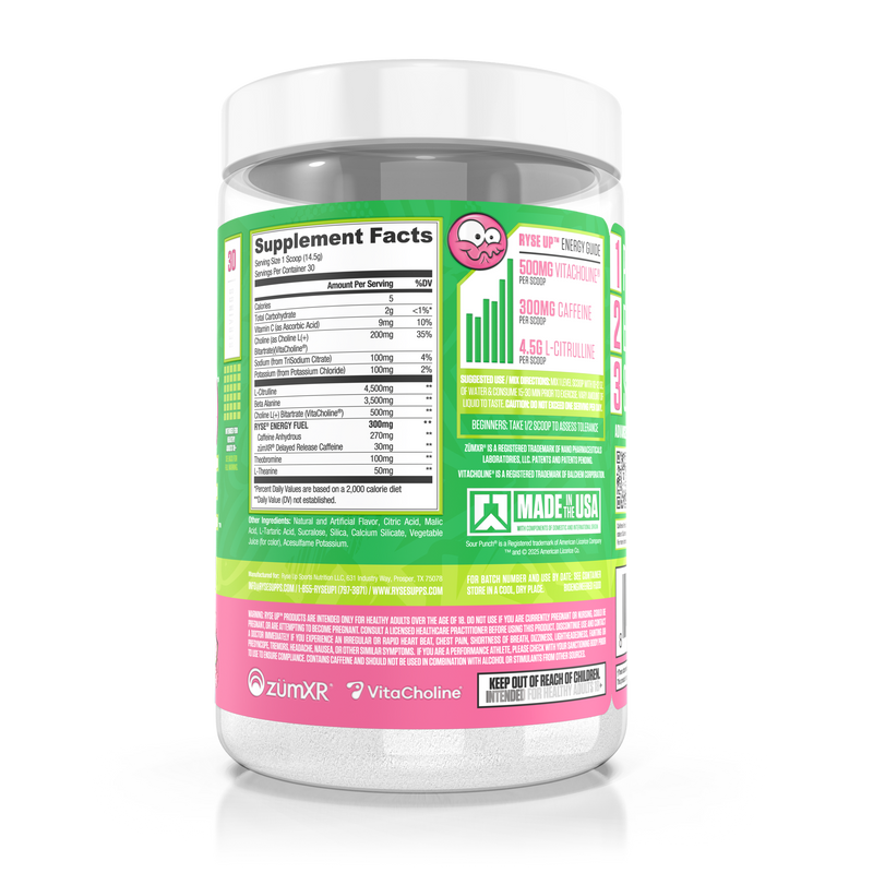 Ryse Loaded Pre - Entreno 30 Porciones Sour Punch Watermelon