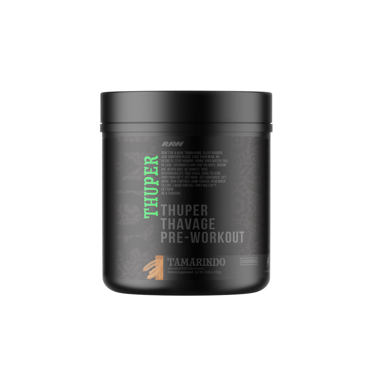 Raw Thuper Thavage Pre - Entreno 20 Porciones Tamarindo