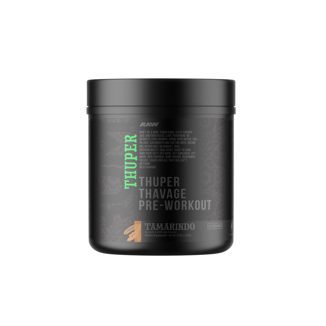 Raw Thuper Thavage Pre - Entreno 20 Porciones Tamarindo