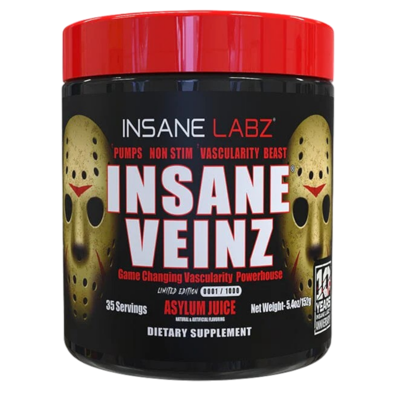 Insane Labz Insane Veinz 35 Porciones Asylum Juice