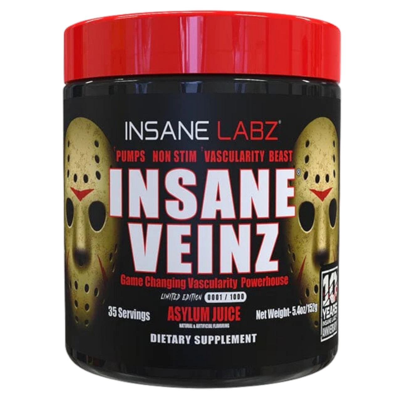 Insane Labz Insane Veinz 35 Porciones Asylum Juice