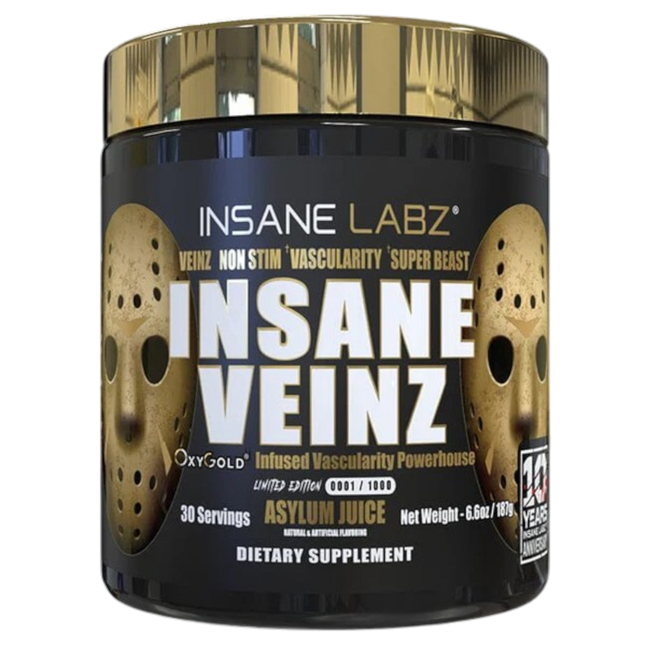Insane Labz Insane Veinz Gold 30 Porciones Asylum Juice